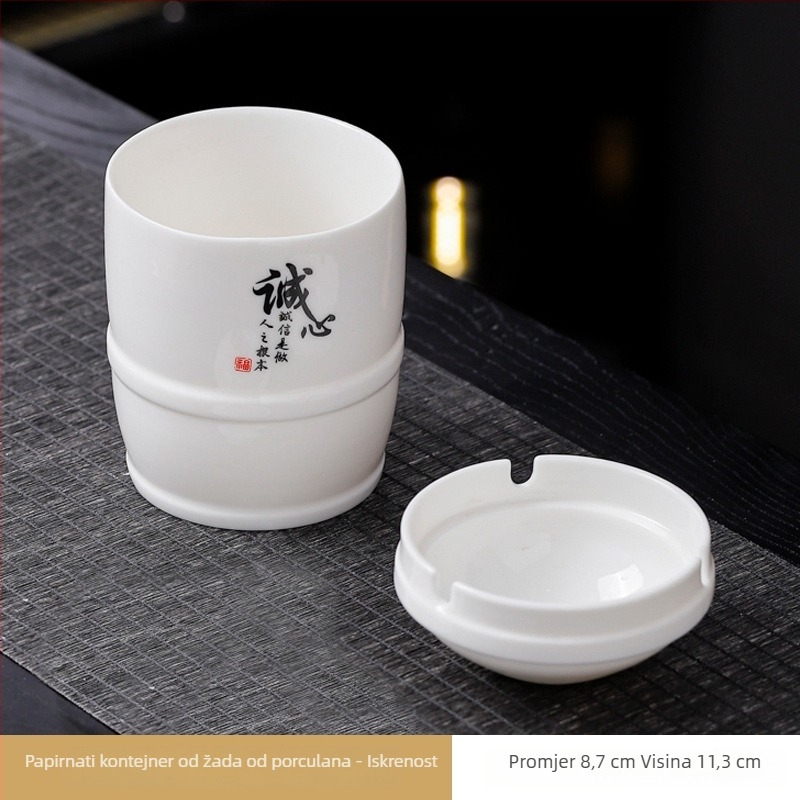 Boyi keramički pepeljara – otporna na vjetar, Anti-Soot, moderni minimalistički stil, tiskani logo