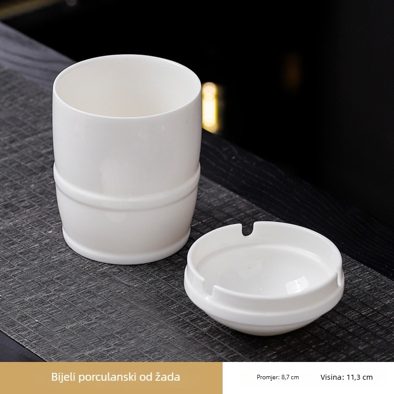 Boyi keramički pepeljara – otporna na vjetar, Anti-Soot, moderni minimalistički stil, tiskani logo