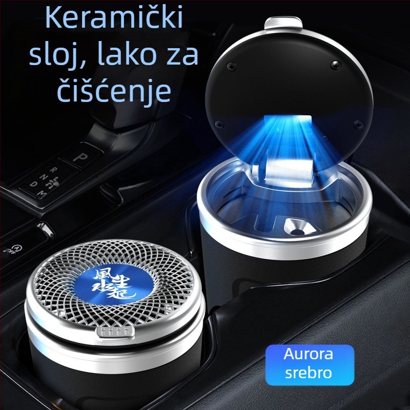 Automobilski pepelnjak od keramike, model 029, graviran, težina 300 g, porijeklo Guangzhou