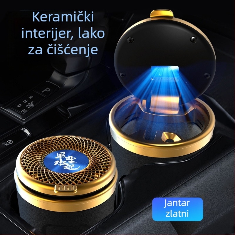 Automobilski pepelnjak od keramike, model 029, graviran, težina 300 g, porijeklo Guangzhou
