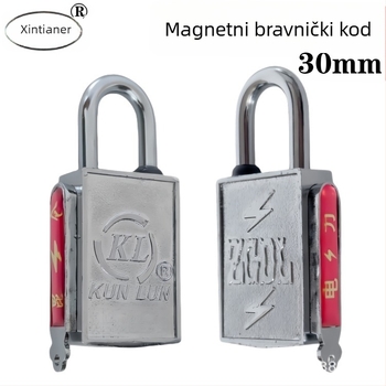 Sigurnosna brava za kutiju mjernog uređaja, tijelo od legiranog čelika, magnetska brava s bočnim otvaranjem, model XTE-CGMMS