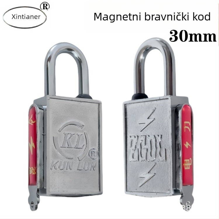 Sigurnosna brava za kutiju mjernog uređaja, tijelo od legiranog čelika, magnetska brava s bočnim otvaranjem, model XTE-CGMMS