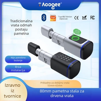 Pametna brava s otiskom prsta i lozinkom za stanove i drvena vrata (OG • AG-L • Licencirane privatne marke: Da)
