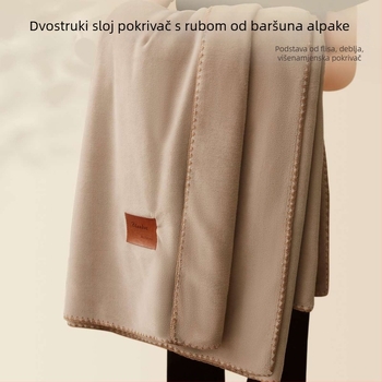 Poliesterska deka coral fleece, imitacija kašmira, težina ispod 300 g, četiri godišnja doba, minimalistički stil