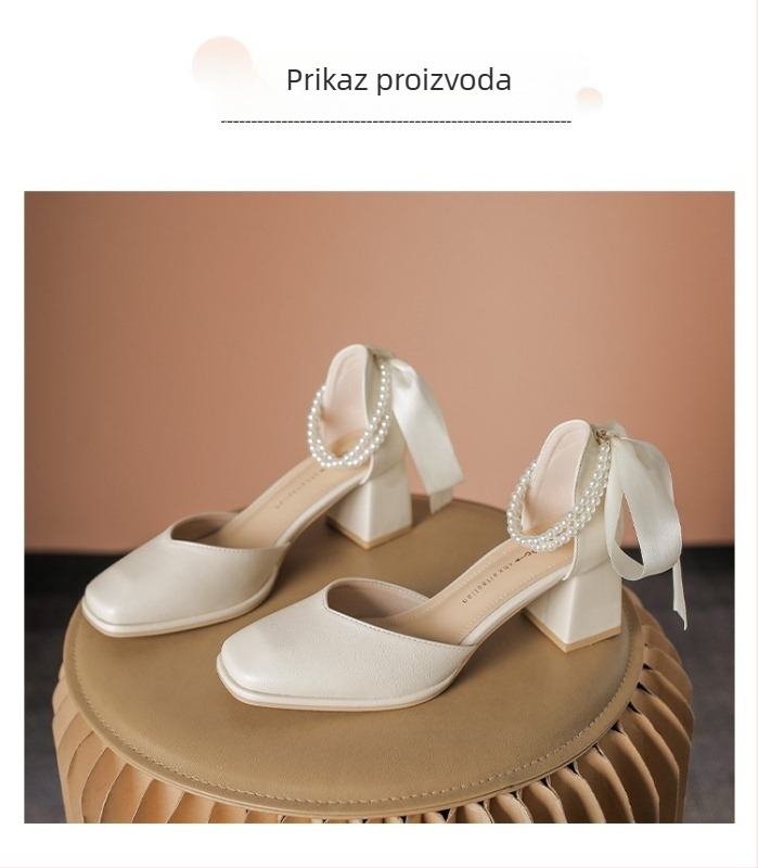 Sandale s kaišima od PU, kvadratni vrh, gumena potplata, mikrovlakna podstava