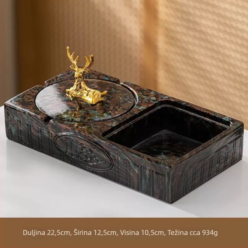 Pepelnjak od PET-a s privjeskom za ključeve, višekratno upotrebljiv, kvadratni minimalistički dizajn za kućnu upotrebu