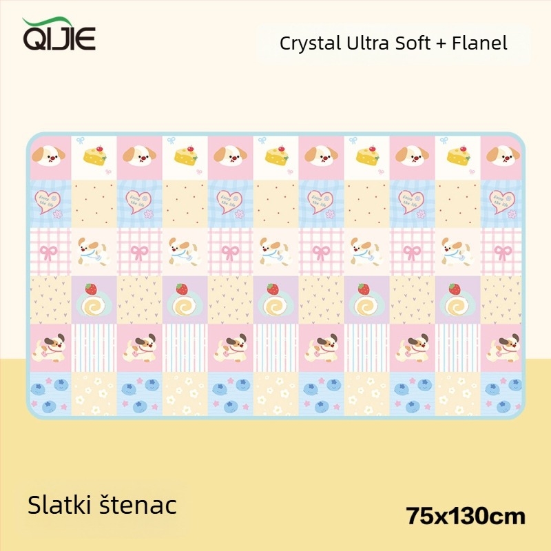 Dvoslojna deka od poliestera s cartoon uzorkom – za sve sezone, prilagodljiva, 260–600 g