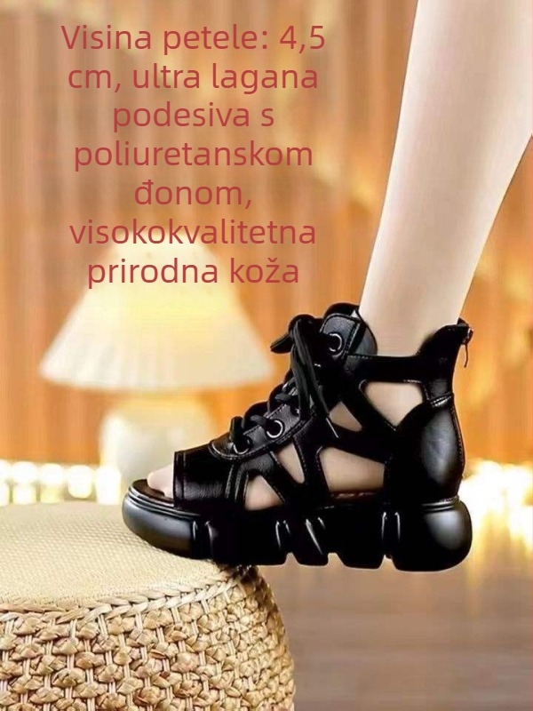 Sandale s jednim kaišem, kvadratnim nosom, gornji dio od kože drugog sloja, potplat od pjene, proljeće 2024