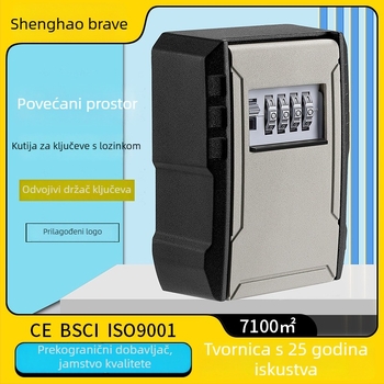 CH-817 Skinuta kuka za ključeve, kutija za ključeve od aluminijske legure, 4-znamenkasti mehanički zaključak