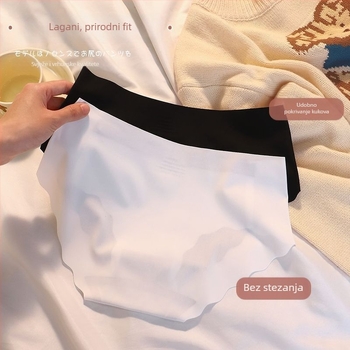 Ice Silk bezšivne gaćice za djevojčice, srednji pojas, brzo sušeće i prozračne, pleteni poliester
