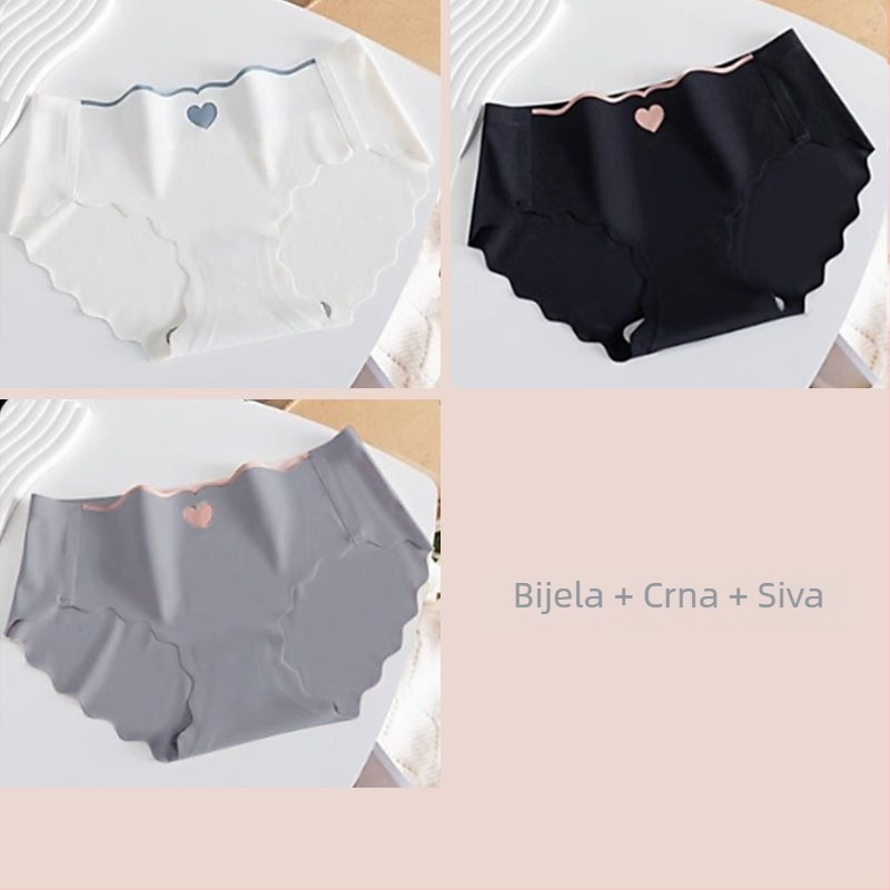 Ice Silk bezšivne gaćice za djevojčice, srednji pojas, brzo sušeće i prozračne, pleteni poliester