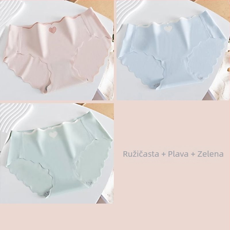 Ice Silk bezšivne gaćice za djevojčice, srednji pojas, brzo sušeće i prozračne, pleteni poliester