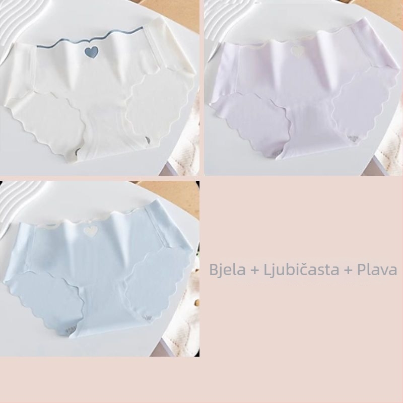 Ice Silk bezšivne gaćice za djevojčice, srednji pojas, brzo sušeće i prozračne, pleteni poliester