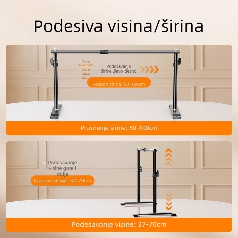 Pozadinski stalak za stolnu fotografiju, potpuno izvlačni gantry za fotografiju proizvoda i nakita
