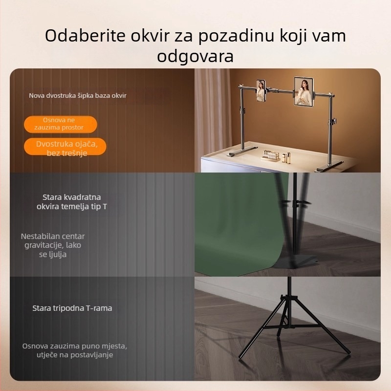 Pozadinski stalak za stolnu fotografiju, potpuno izvlačni gantry za fotografiju proizvoda i nakita