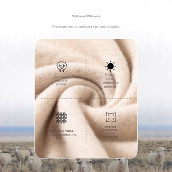 Pulover od 100% vune za majke, Zimska 2025, Etnički stil, Ležerna silueta, Bez rukava