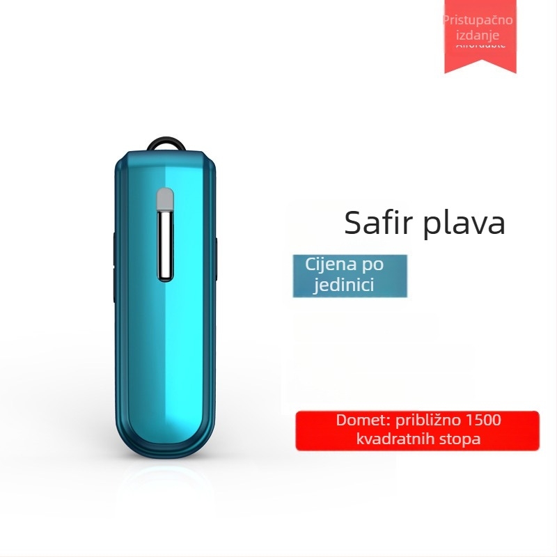 Bežični interkom s ušnim kopčom, model V168, raspon frekvencija 400–470 MHz, 16 kanala, doseg do 1,5 km, litijeva baterija 350 mAh