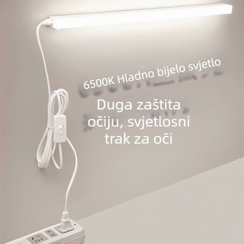 Studentska stolna lampa s USB napajanjem i glasovnim upravljanjem, LED za zaštitu očiju (CRI ≥95; Jedinstvena ravnomjernost ≤2; USB napajanje; Napon 110–220V; Materijal abažura PC+ABS)