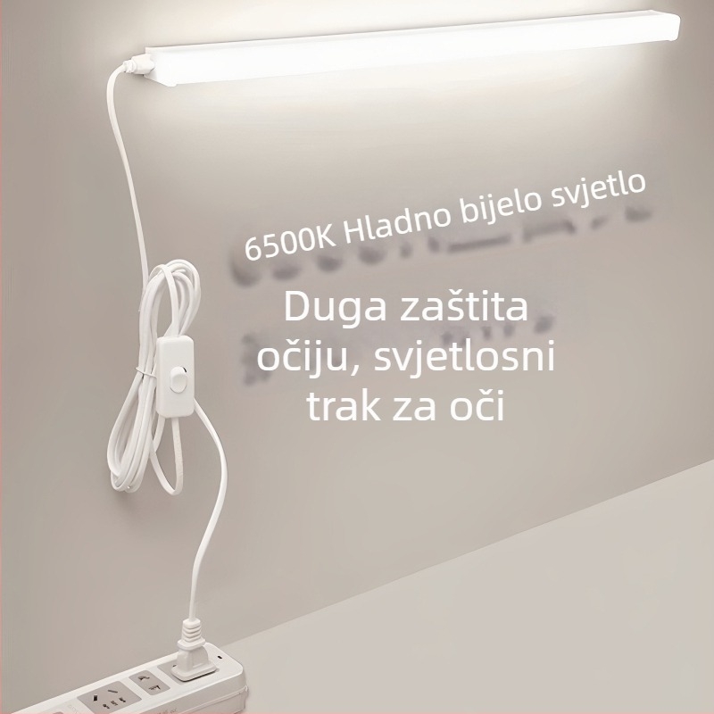 Studentska stolna lampa s USB napajanjem i glasovnim upravljanjem, LED za zaštitu očiju (CRI ≥95; Jedinstvena ravnomjernost ≤2; USB napajanje; Napon 110–220V; Materijal abažura PC+ABS)
