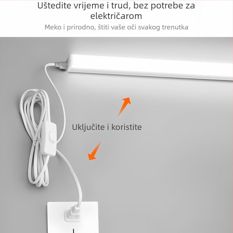 Studentska stolna lampa s USB napajanjem i glasovnim upravljanjem, LED za zaštitu očiju (CRI ≥95; Jedinstvena ravnomjernost ≤2; USB napajanje; Napon 110–220V; Materijal abažura PC+ABS)