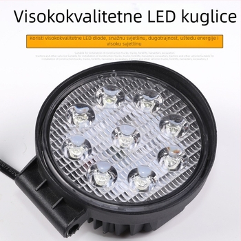 Automobilska LED radna svjetla – Off-road, 27W, 9-80V, 6500K, 30000h