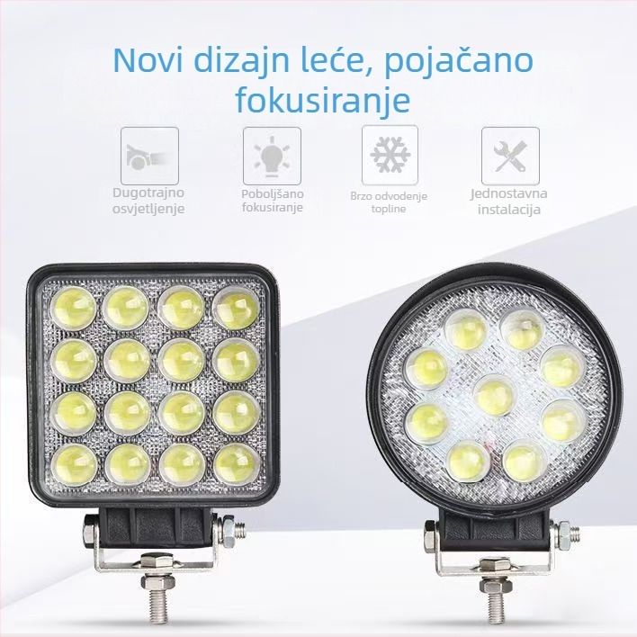 Automobilska LED radna svjetla – Off-road, 27W, 9-80V, 6500K, 30000h