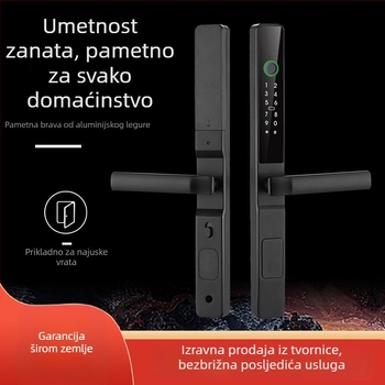 Vodootporna brava s otiskom prsta za aluminijske klizne vrata, uski rub, vizualni prozorčić