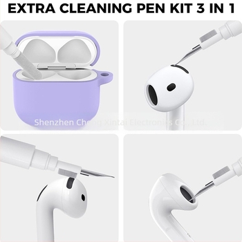 Silikonska zaštitna futrola za AirPods 4 uz čišćenje olovkom