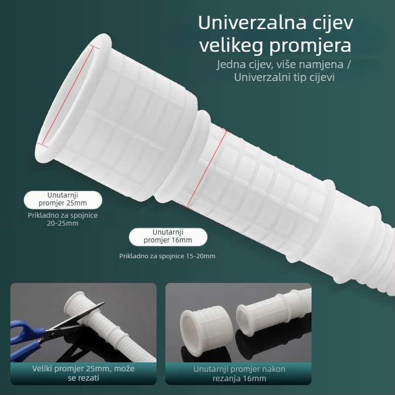 Weifan ABS plastična kućna produžna vodovodna cijev – crijevo za dovod vode i odvod klima uređaja, model 02, CE certifikat