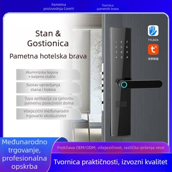 Heyi inteligentna brava za vrata s otiskom prsta i čitačem kartica za apartmane i hotele