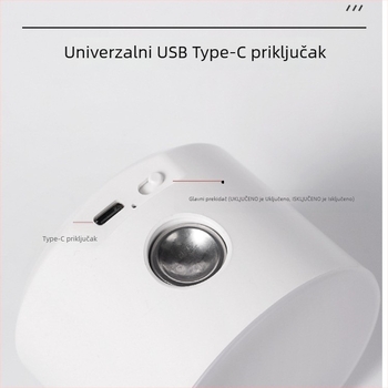 Stolna lampa sa senzorom dodira, ABS abažur, ugrađena litijska baterija, CRI ≥95, suvremeni minimalistički dizajn