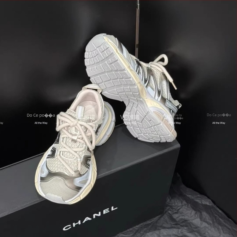 Ženske tenisice Dad Shoes od prave kože, visoka gornja linija, dvostruka teleća koža + umjetna koža, gumena potplat, vezanje špage, amortizacija
