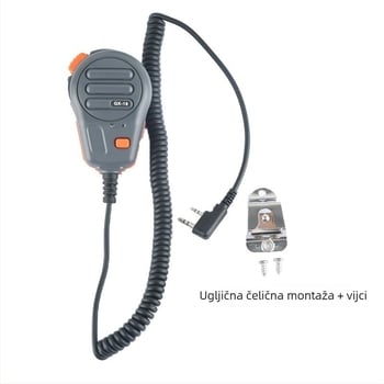 Vodootporni ručni mikrofon za interkom i megafon (raspon 5–10 km; bez baterije; otporan na prašinu)
