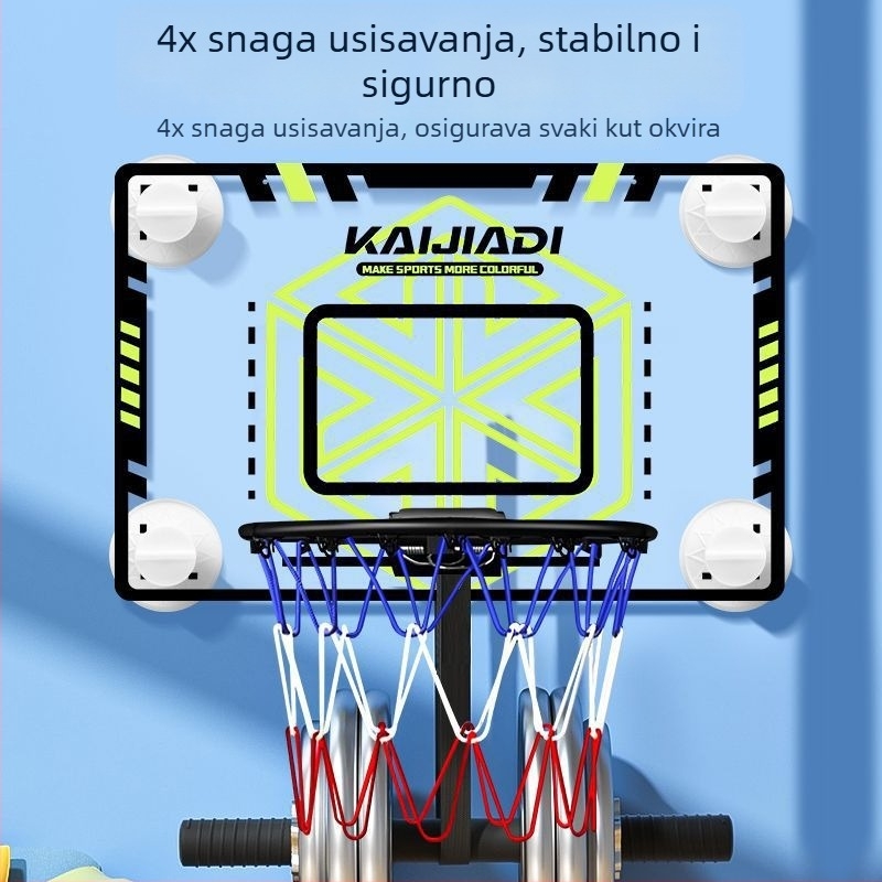 Zidni koš za košarku s tablicom za djecu – bez bušenja, PVC, 0,5–3 kg, unutarnja/vanjska upotreba, tih