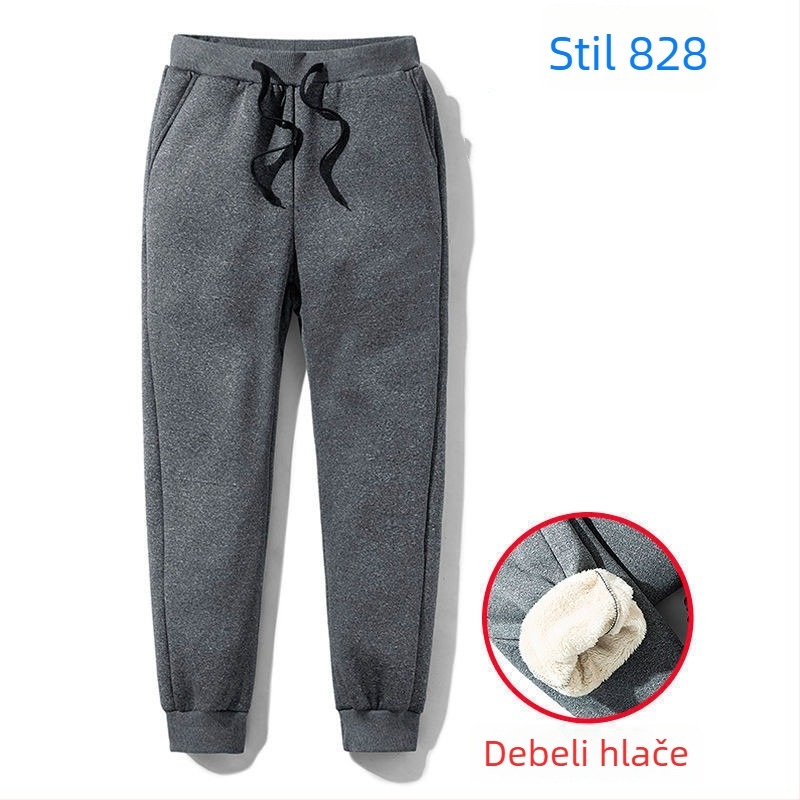 Muške casual hlače s flecom, korejskog stila, ravni kroj, skraćena dužina, srednji pojas, elastan poliester