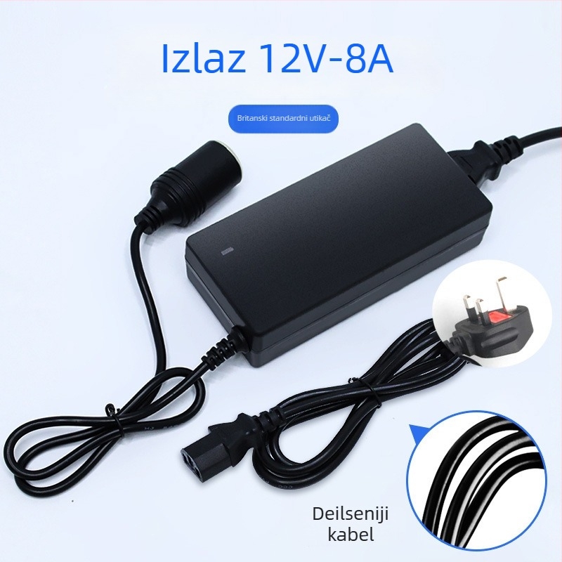 AC-180 Pretvarač 220V na 12V, 60-96W, za auto i kućnu upotrebu