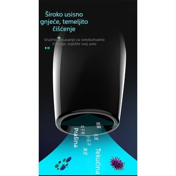 Mini usisavač za automobil – mokro i suho korištenje, usis 9000 Pa, 12 V, 120 W, kabel 450 cm