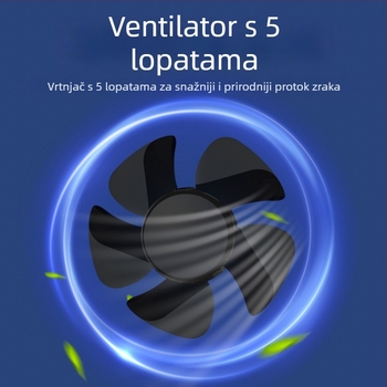 Dvostruki automobilni ventilator, 360° rotacija, kompatibilan s 12V/24V, USB 5V sučelje, model F30, snaga 120
