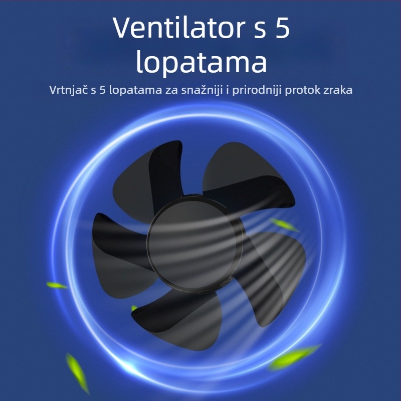 Dvostruki automobilni ventilator, 360° rotacija, kompatibilan s 12V/24V, USB 5V sučelje, model F30, snaga 120