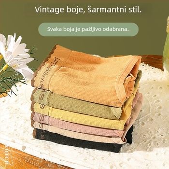 Bešivne ženske gaćice s srednjim strukom – prozračne, podizanje bokova, jednobojne, pletene