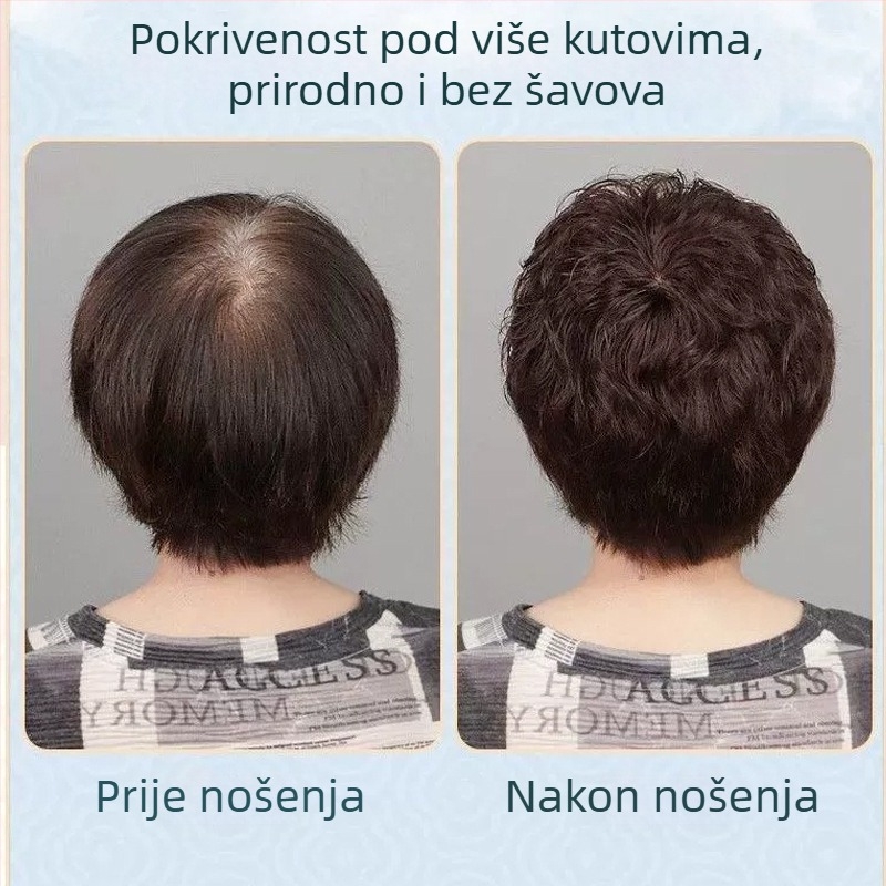Topper za kosu za žene, kratka kovrčava frizura, volumen dio, vlakna otporna na visoke temperature, mehanizam pričvršivanja