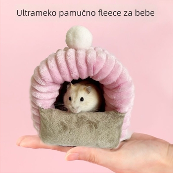 Gnijezdo za hamstera od poliestera, topla pamučna unutrašnjost, za zimsku upotrebu