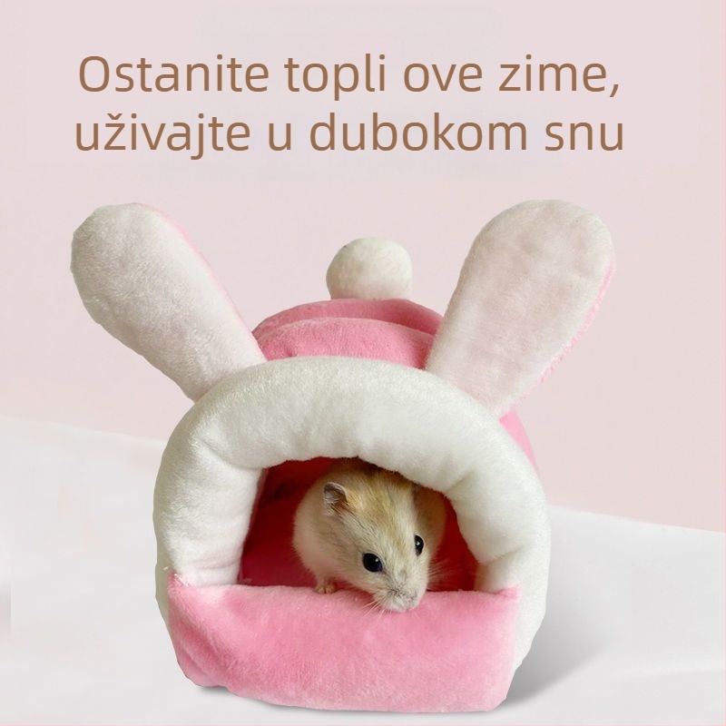 Gnijezdo za hamstera od poliestera, topla pamučna unutrašnjost, za zimsku upotrebu