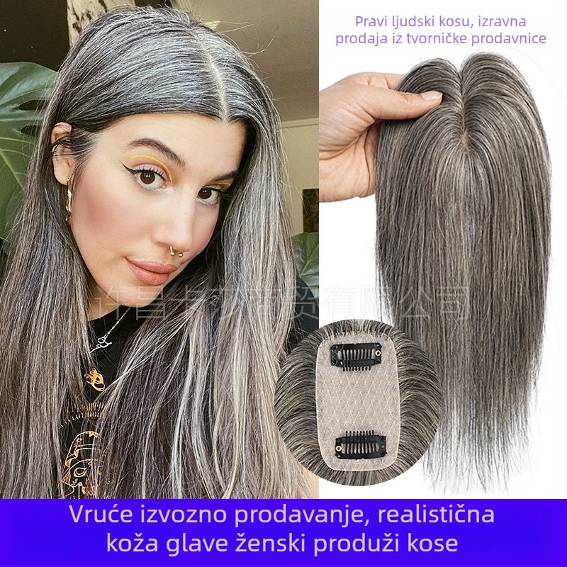 Dio kose od pravih kosi – ravni stil, mehanizam, nije moguće bojati, odgovara svim tonovima kože, model 509