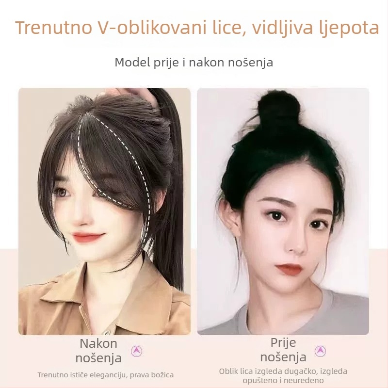 Perika s osam znakova, srednji dio, kosa od žice visoke temperature, mehanička proizvodnja, bez bojanja i peglanja