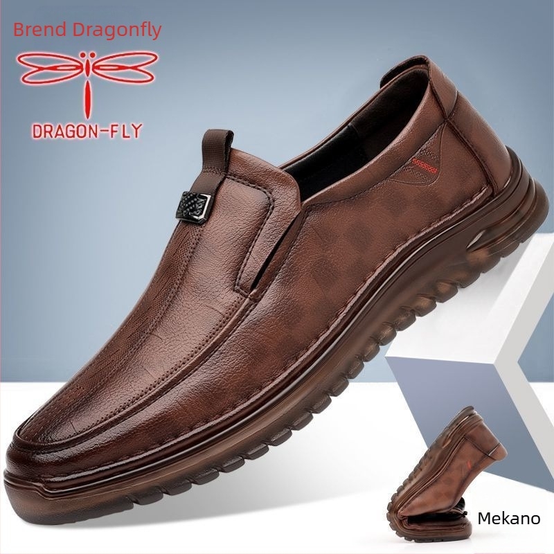 Muške casual loaferice s gornjim dijelom teleće nubuk kože, TPR potplat, oštar nos, prozračne, za ljeto