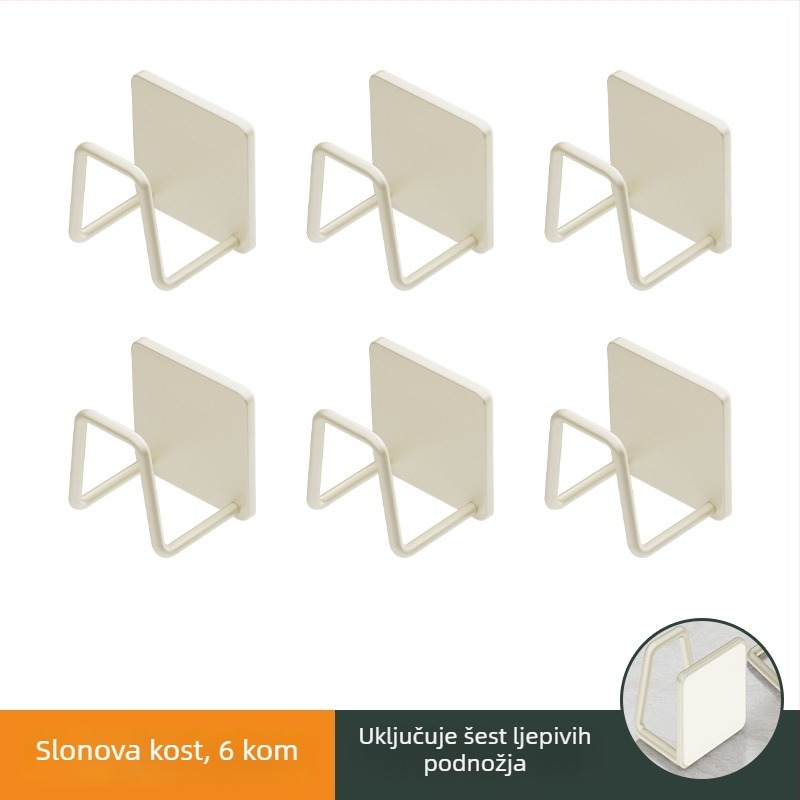 Nerđajući čelični viseći ormarić za kupaonicu ispod umivaona s kukama, brušeni završetak, 1 razina, nosivost 1 kg