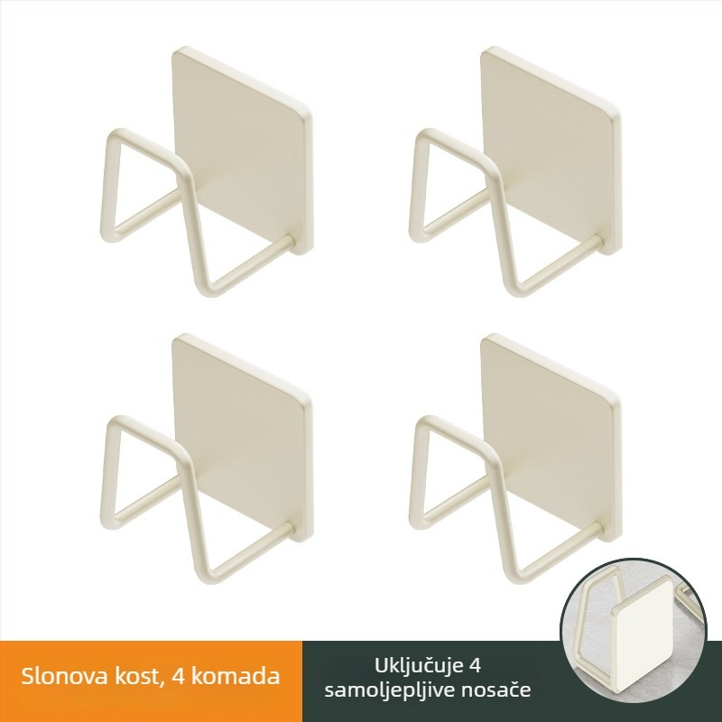 Nerđajući čelični viseći ormarić za kupaonicu ispod umivaona s kukama, brušeni završetak, 1 razina, nosivost 1 kg