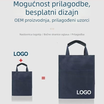 Torba za dokumente od Oxford platna, zatvara se, oblik cigle