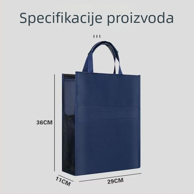 Torba za dokumente od Oxford platna, zatvara se, oblik cigle